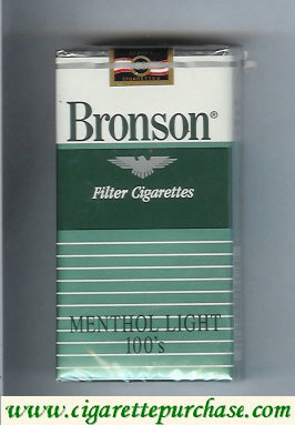 Bronson Menthol Lights 100s cigarettes filter